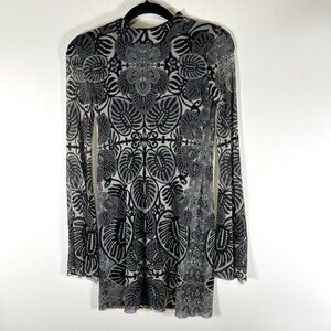JEAN PAUL GAULTIER MESH TOP/TUNIC Dress‎ Women’s Size Small Gray Designer Boho